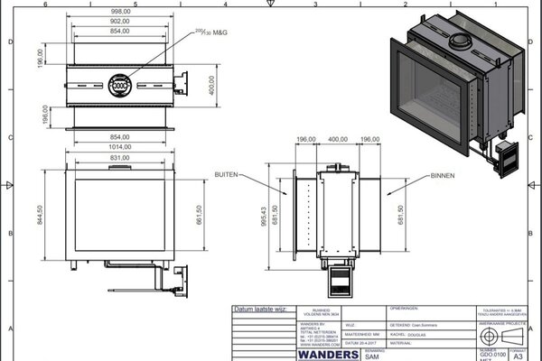 Wanders Fires & Stoves Wanders Douglas Tunnel inside/outside