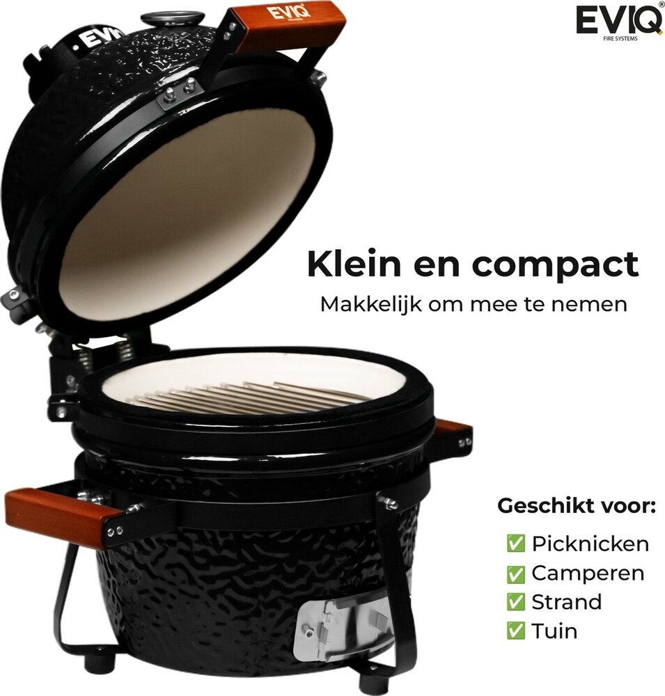EVIQ EVIQ - BBQ - Kamado - 13" - Grillmaster - Houtskoolbarbecue – Keramisch