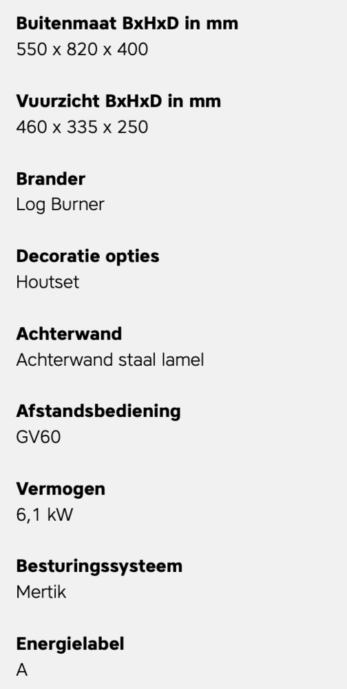 Faber Faber Jelling gaskachel