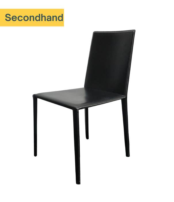 Arper Arper Norma Design Stuhl  | Leder | Schwarz