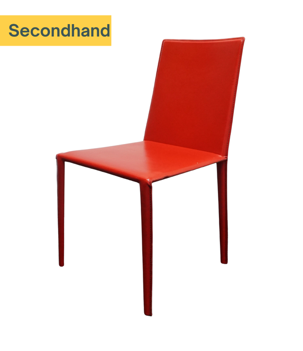 Arper Arper Norma Design Stuhl  | Leder | Rot