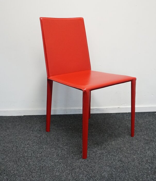 Arper Arper Norma Design Stuhl  | Leder | Rot