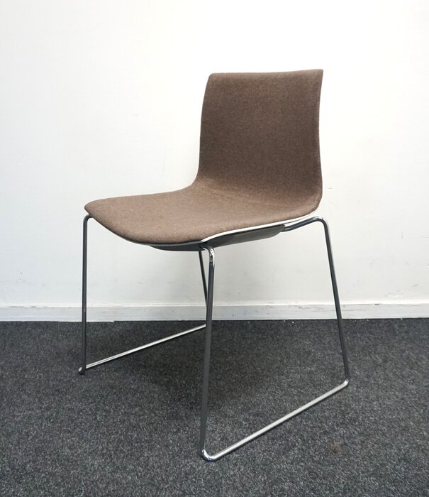 Arper Arper Catifa 46 Design-Stühle | Braun / Weiß | Gepolstert