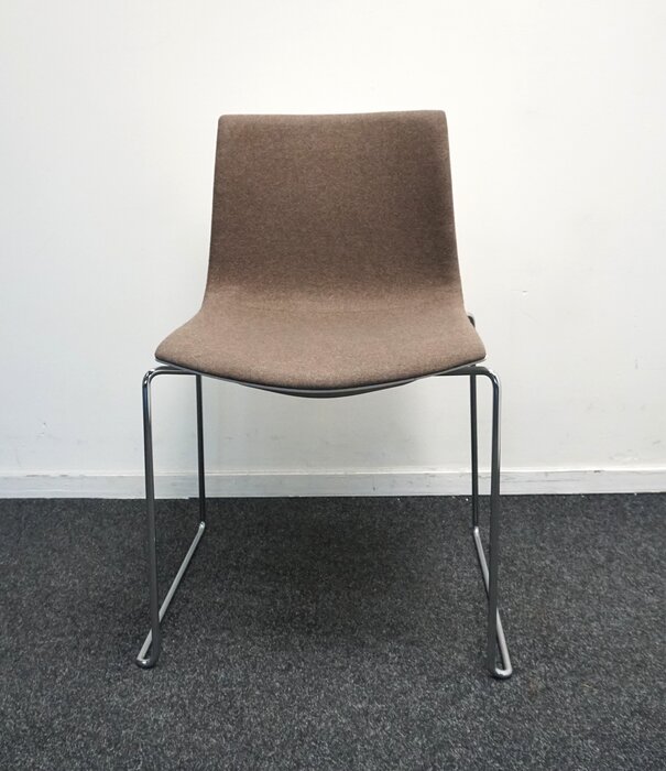Arper Arper Catifa 46 Design-Stühle | Braun / Weiß | Gepolstert
