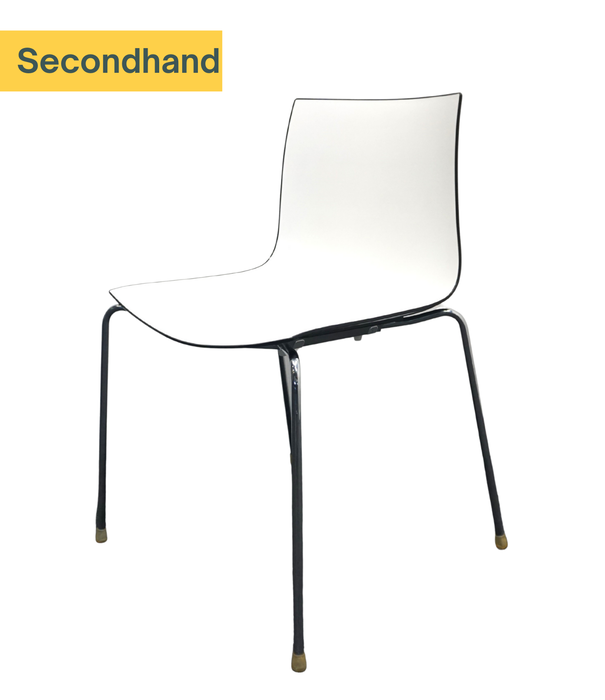 Arper Arper Catifa 46 Design-Stühle | Weiß / Schwarz | Kunststoff