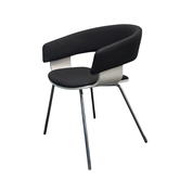Allermuir A580 Mollie Design Stuhl | Schwarz / Weiß