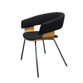 Allermuir A580 Mollie Design Stuhl | Schwarz / Eiche
