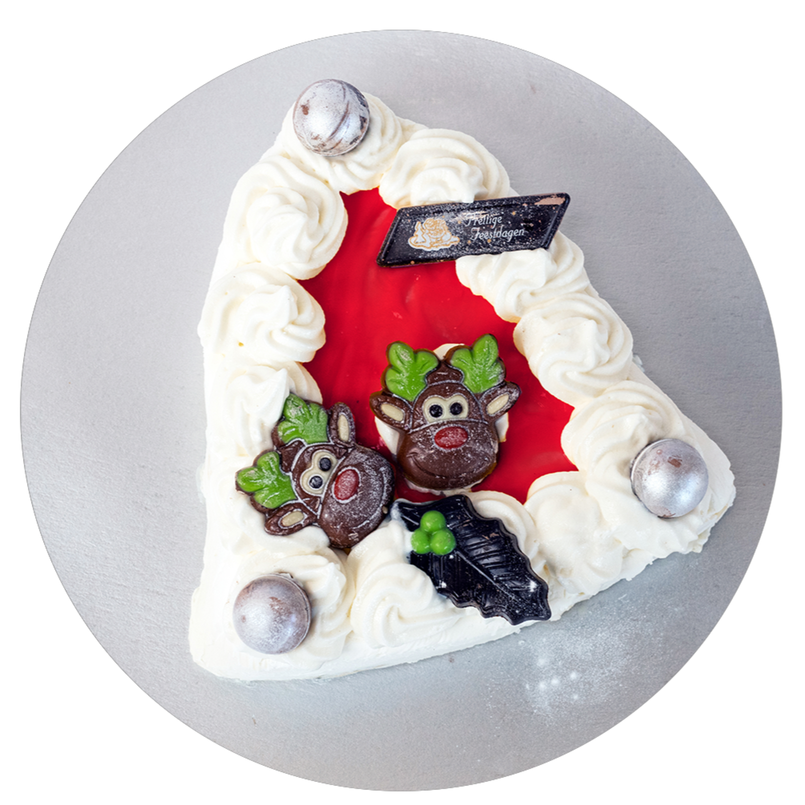 Klok ijstaart: Yoghurt Aardbei - Witte Chocolade