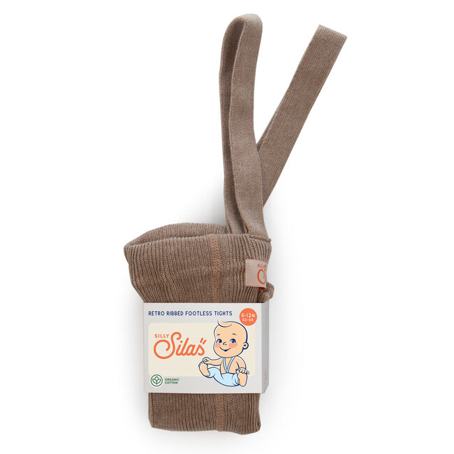 silly silas Footless cotton tights - cocoa blend