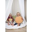 childhome Hangende Bedhemel Tent + Speeltapijt - 120x120x230 Cm - Jersey - Ecru