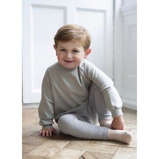 Little Prince London Ribbed leggings - light grey