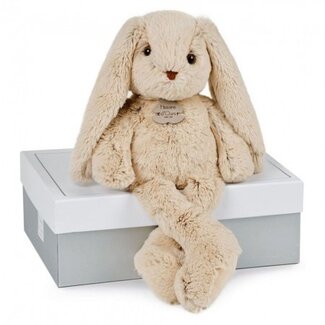 Lapin beige met doos - 40cm