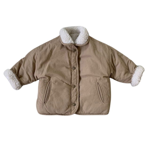 Little Prince London Reversible teddy jacket - cream