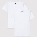 petit bateau Set van 2 witte t-shirts met korte mouwen