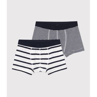 petit bateau Set van 2 gestreepte boxershorts voor jongens