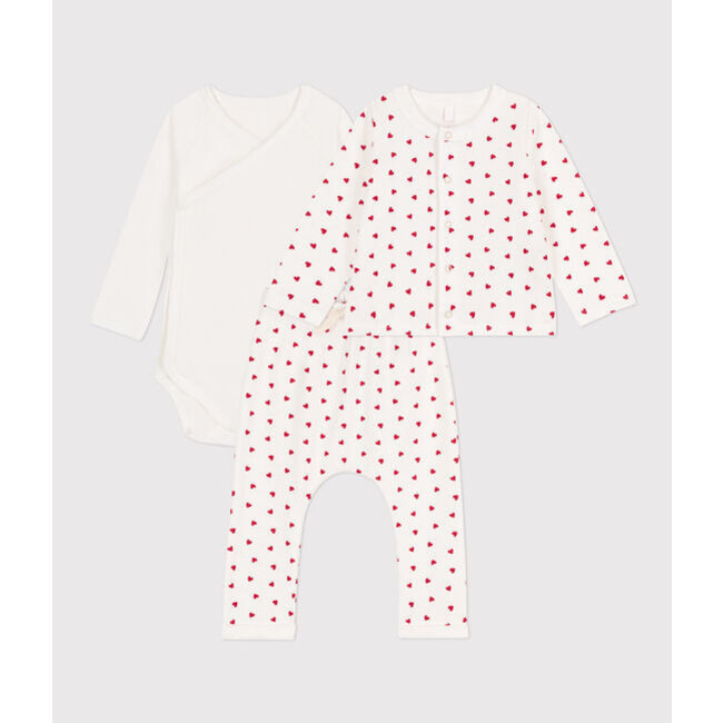 petit bateau daywear setje hartjes met molton - a091q