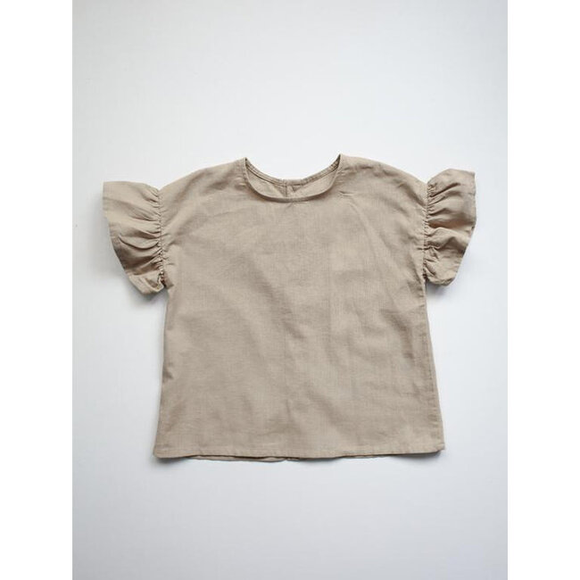 the simple folk The frill linen top