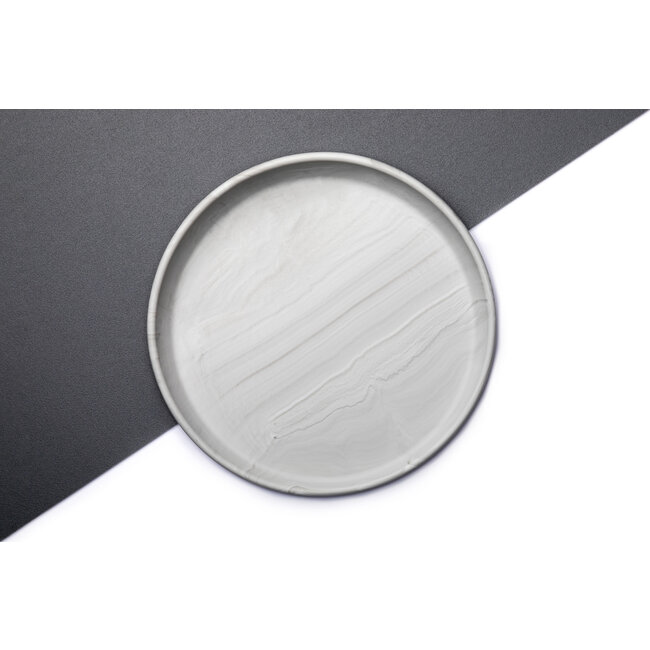 Eeveve Silicone large plate - marble cloudy gray