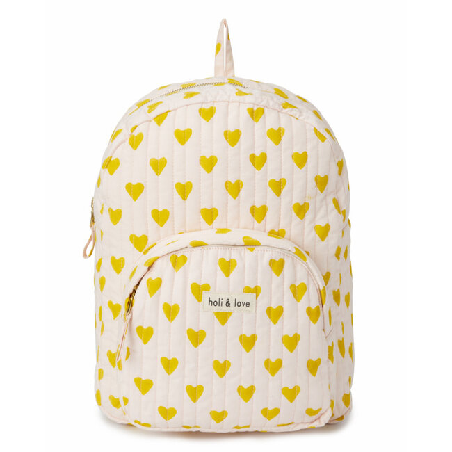 Holi and love backpack - yellow hearts