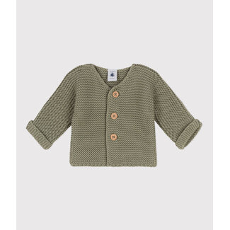 petit bateau tricot cardigan kaki