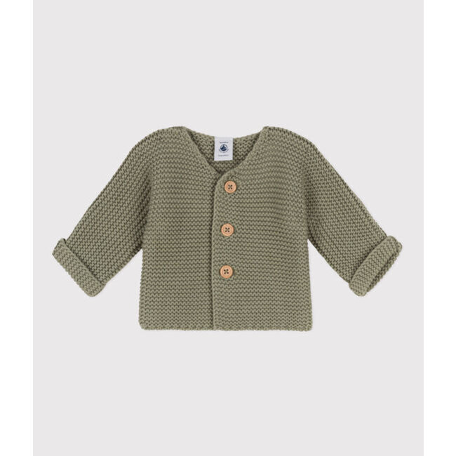 petit bateau tricot cardigan kaki