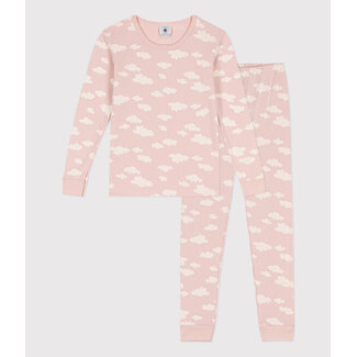petit bateau Pyjama roze wolken - 2 stuks