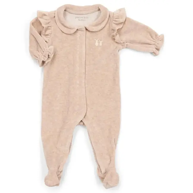 poetree kids Babypakje velours camel ruffles