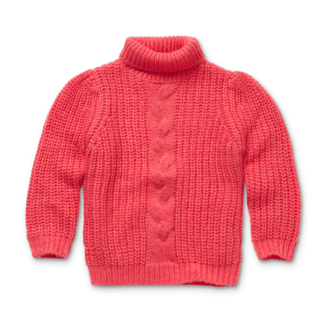 sproet & sprout Cable sweater raspberry pink