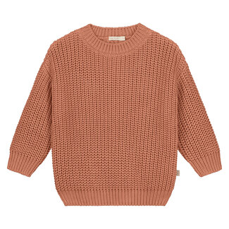 yuki Chunky knitted sweater - brick