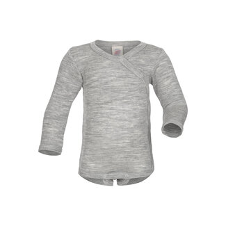 Engel Overslag romper wolzijde - light grey melange