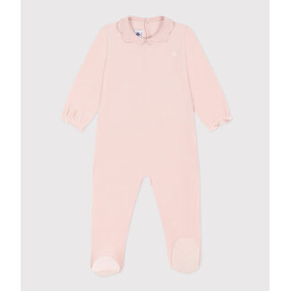 petit bateau Fluwelen babypyjama - roze - a0881