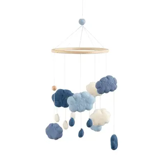 Sebra Baby mobiel - clouds - denim blue