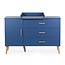 childhome Bold blue - commode - 3 laden - 1 deur + verzorgingsunit