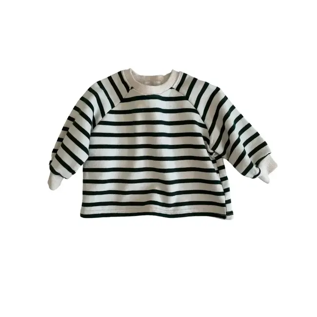 Little Prince London Sweatshirt bottle green stripes