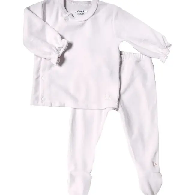 poetree kids Comfy velours baby set - soft pink