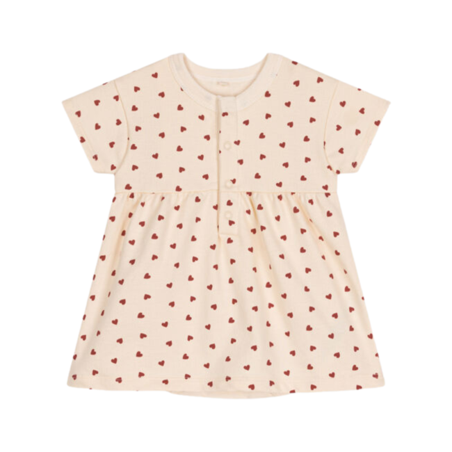 petit bateau Jurkje met body - hartjes