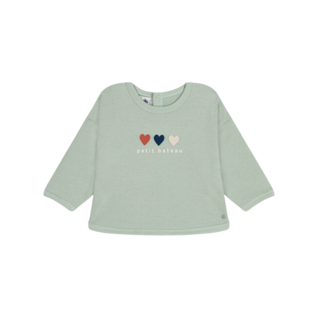 petit bateau fleece sweatshirt voor baby's