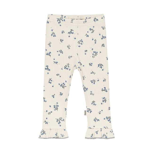 house of jamie Frill leggings - stone blue floral