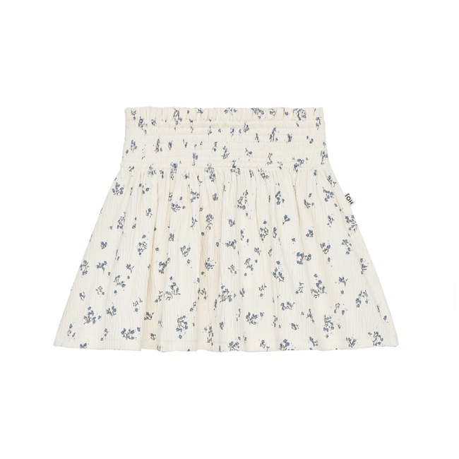 house of jamie Smocked skirt - stone blue floral