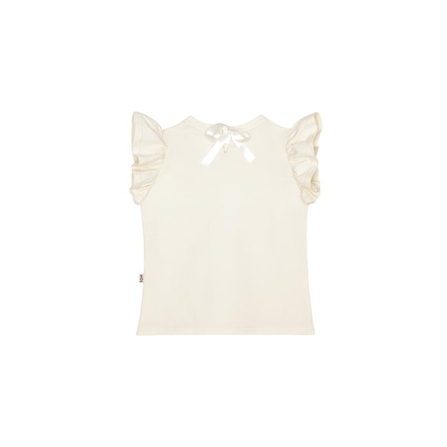 house of jamie Ruffled tee - cream