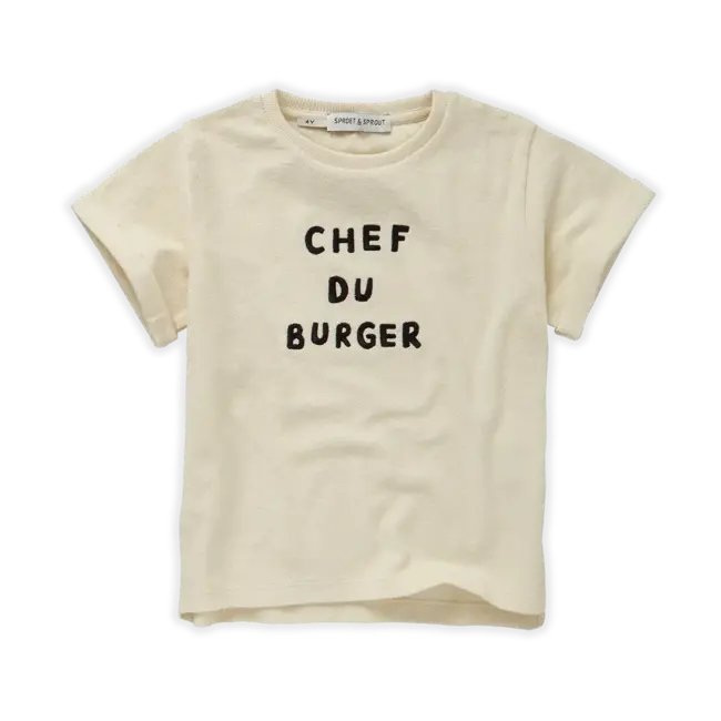 sproet & sprout terry t-shirt chef du burger