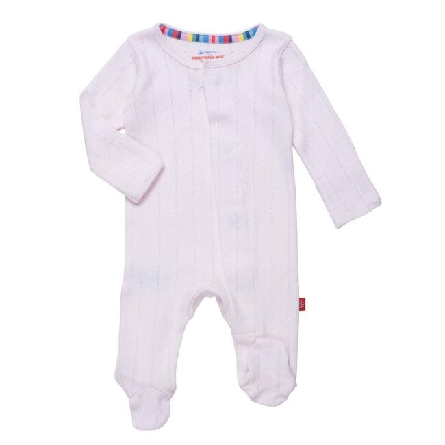 magnetic me magnetische pyjama - pointelle cotton - pink