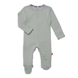 magnetic me magnetische pyjama - pointelle cotton - seagrass