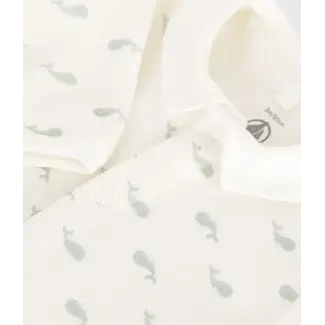 petit bateau Fluwelen babypyjama - walvis