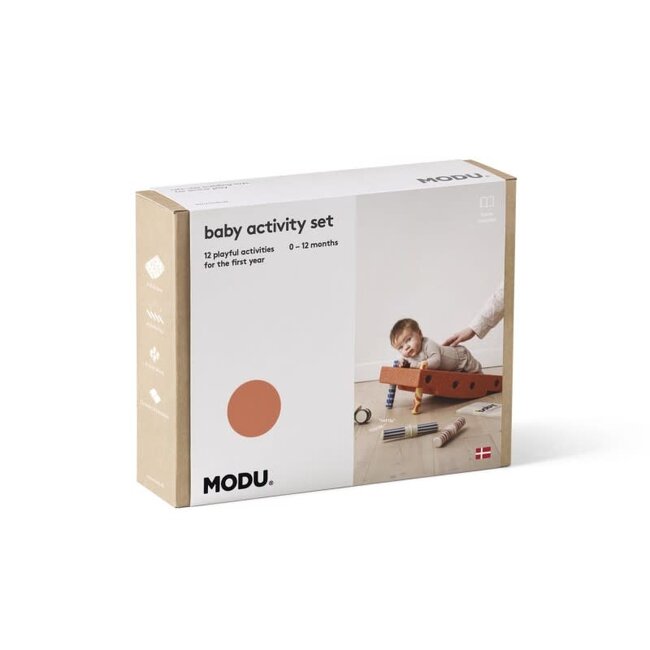 MODU Modu babyset - activity toy - burnt orange/dusty green