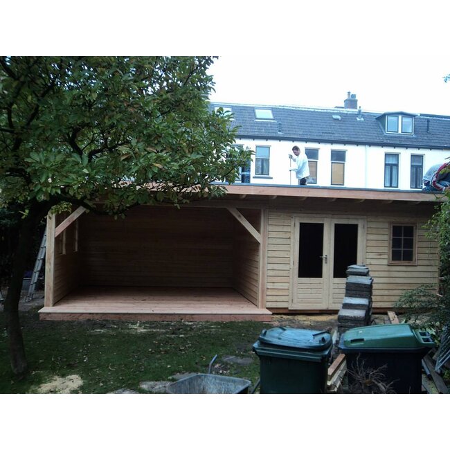 Maatwerk Schuur met Overkapping