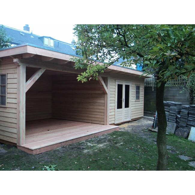 Maatwerk Schuur met Overkapping