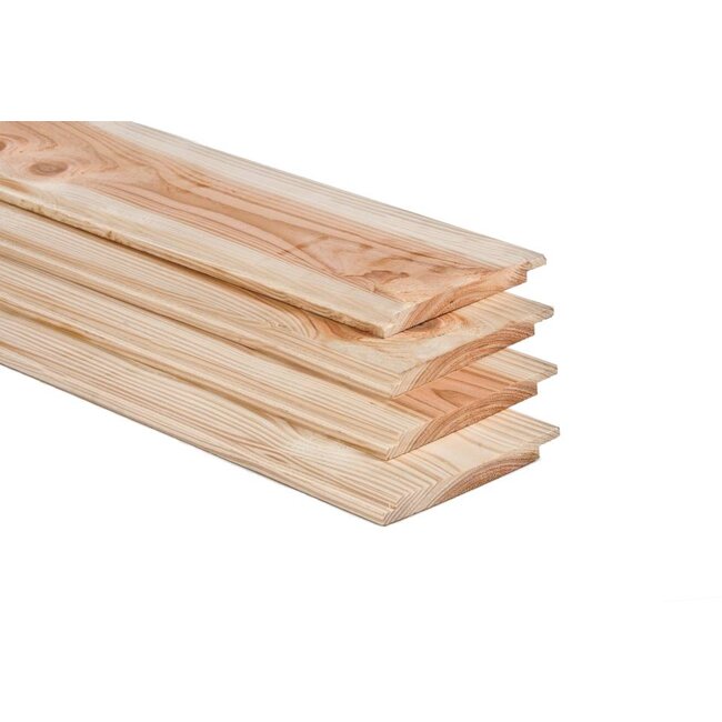 Lariks douglas plank dubbel lip profiel 18x190mm