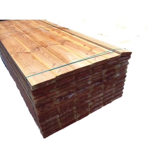 Douglas Plank / Schuttingplank 22 x 200 mm (2.2 x 20 cm) Fijnbezaagd