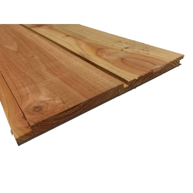 Lariks douglas plank dubbel lip profiel 18x190mm